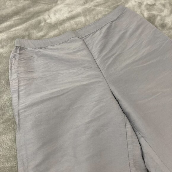 Bloomingdale's 100% Silk Grey Trouser Pants Vintage Size 8 Side Zip Closure - Picture 2 of 8